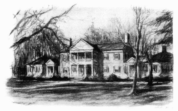 Chatham, the old Fitzhugh house, now the residence of Mark Sullivan. Washington, Madison, Monroe, Washington
Irving, Lee and Lincoln have known the shelter of its roof