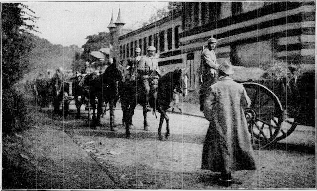 German supply train entering Brussels