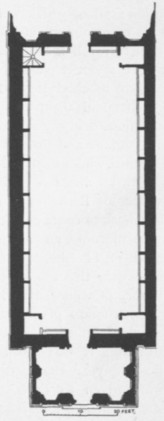 Fig. 120. Ground-plan of the Ambrosian Library at Milan. Reduced from that given by P. P. Boscha.